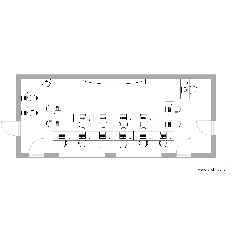 acoustique. Plan de 1 pièce et 41 m2