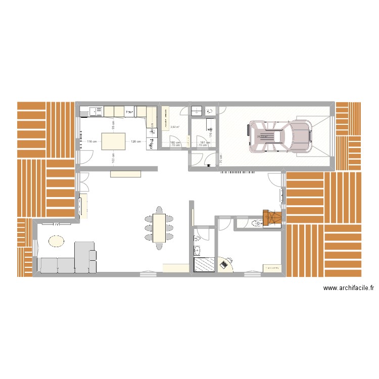 Lydia. Plan de 3 pièces et 34 m2