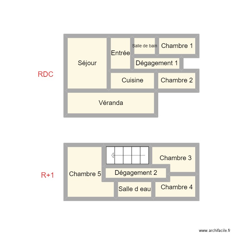 PLAN 2406 BROUDIN - PORSMOGUER. Plan de 14 pièces et 10 m2