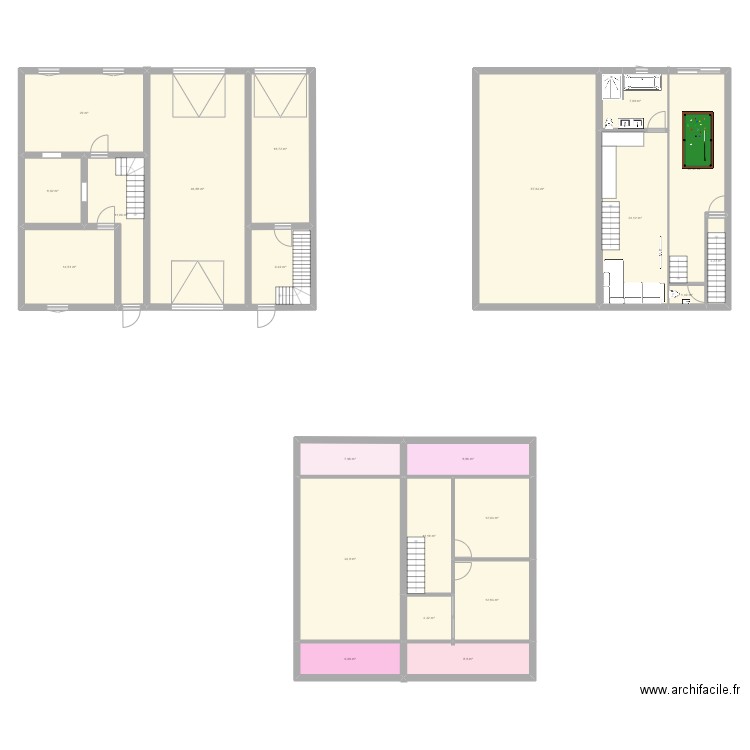 HALSTROFF. Plan de 22 pièces et 353 m2