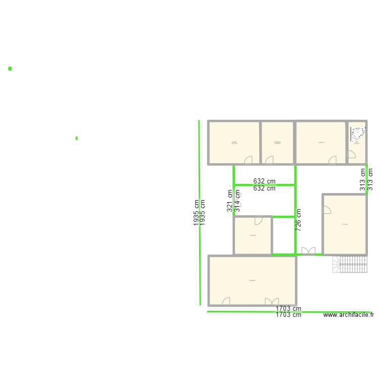 maison mamoudou. Plan de 7 pièces et 159 m2