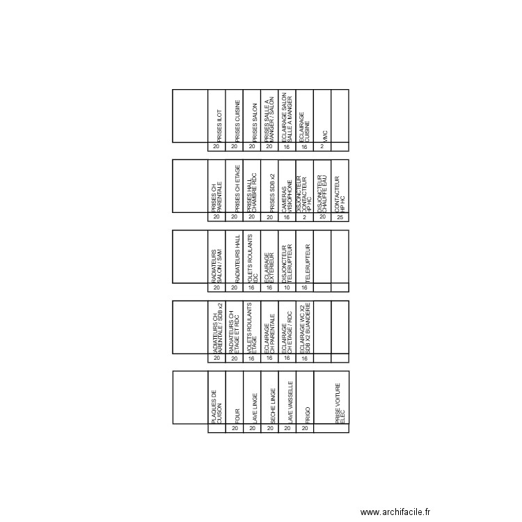 TABLEAU MACA. Plan de 0 pièce et 0 m2