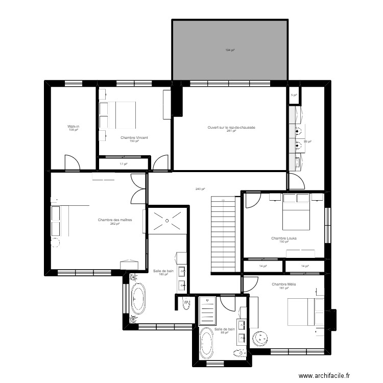 22993 étage mai 2024. Plan de 17 pièces et 179 m2