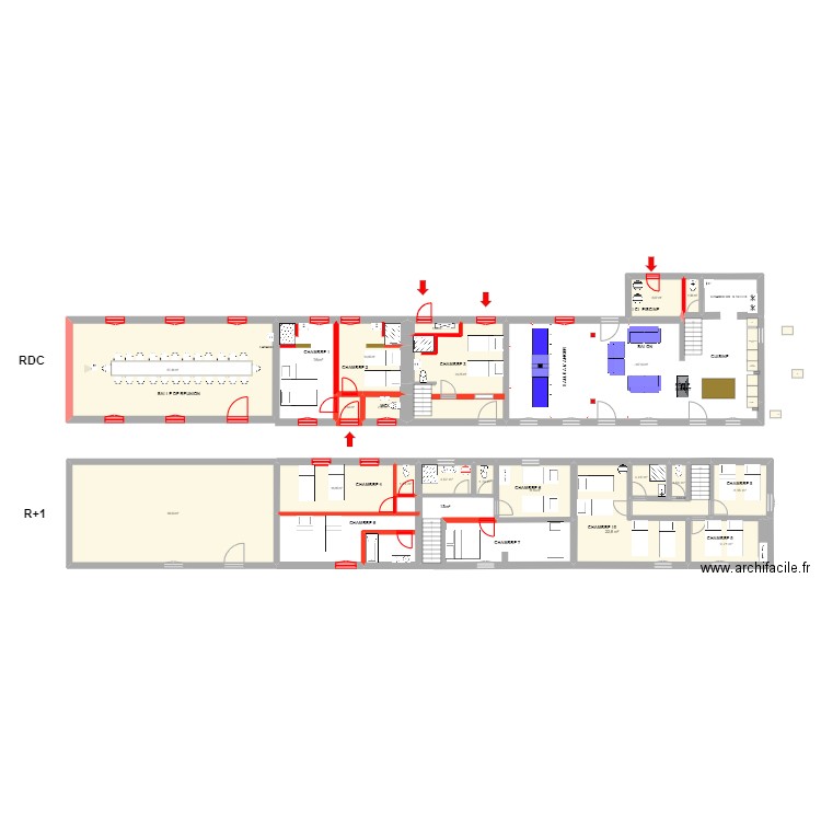 LES PETITS AUGEONS - Aménagement. Plan de 21 pièces et 337 m2