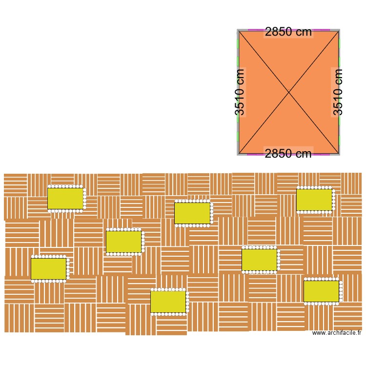 projet archi. Plan de 1 pièce et 1000 m2