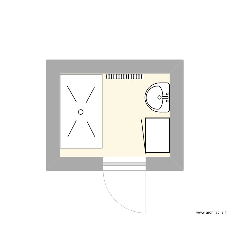 VAD Me CHARPENTIER. Plan de 1 pièce et 3 m2