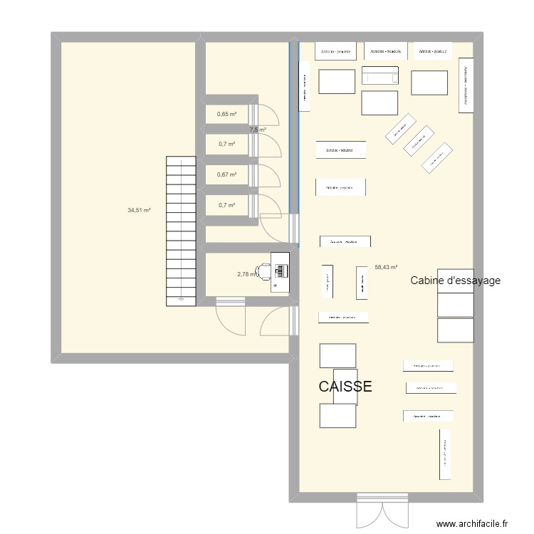 Plab planet jeans . Plan de 8 pièces et 106 m2