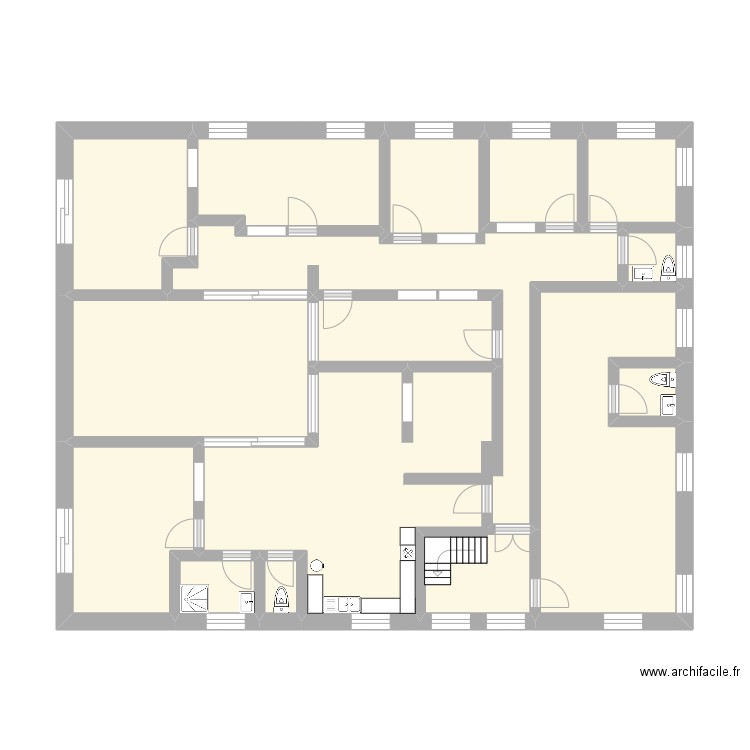 ademe ademe. Plan de 13 pièces et 60 m2