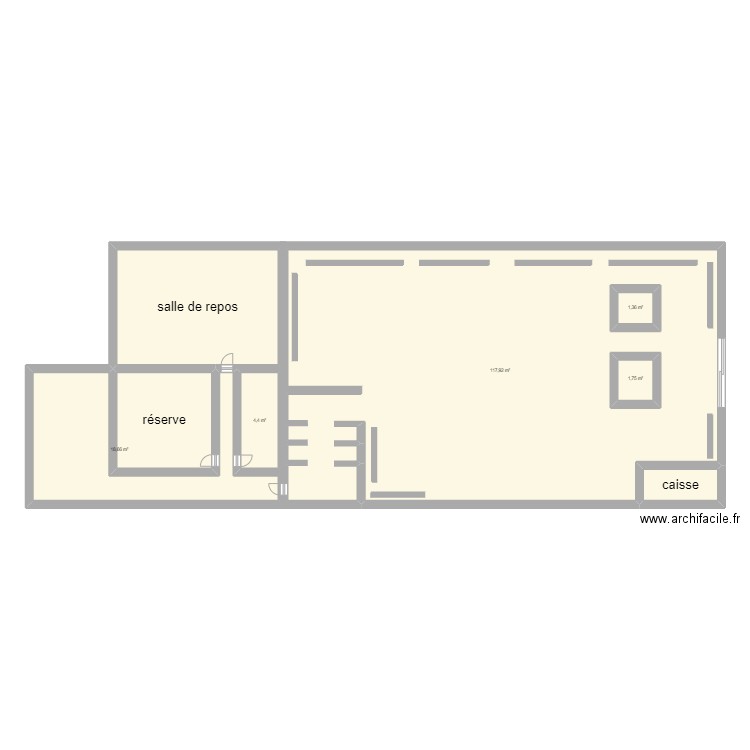 Armand Thiery. Plan de 8 pièces et 187 m2