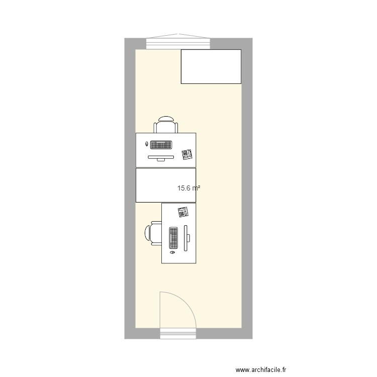 Local 314. Plan de 1 pièce et 16 m2