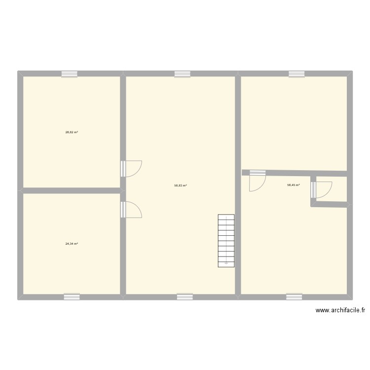 maison dampleux . Plan de 4 pièces et 166 m2