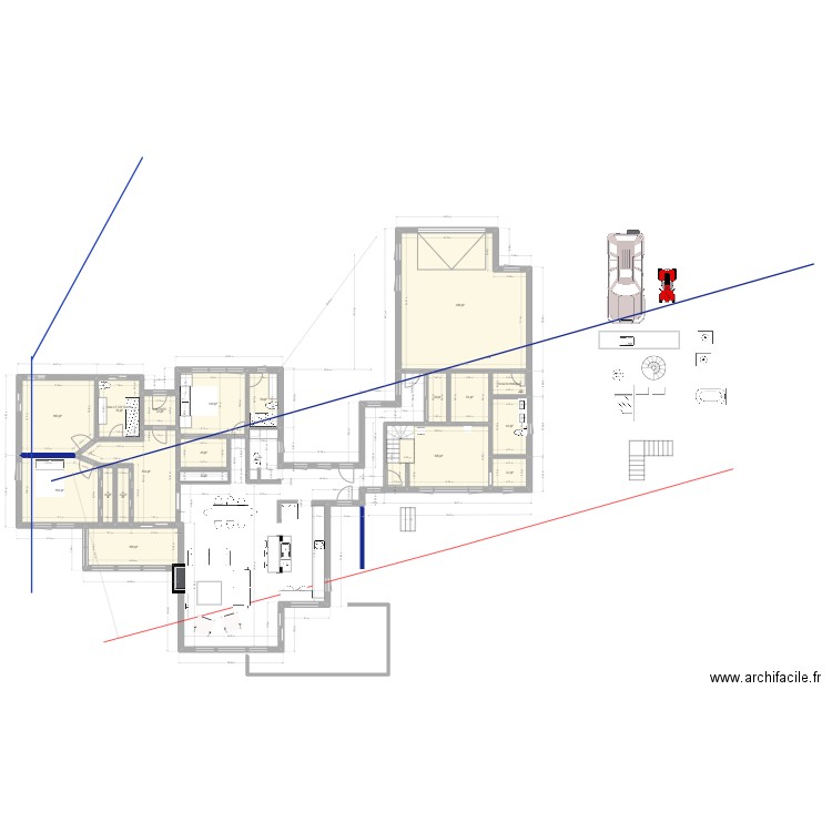 PLAN RENO GARAGE 4. Plan de 23 pièces et 221 m2