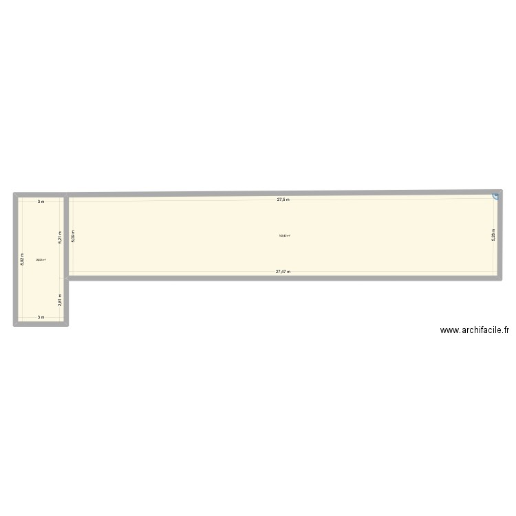 plan 2 chenes. Plan de 2 pièces et 166 m2