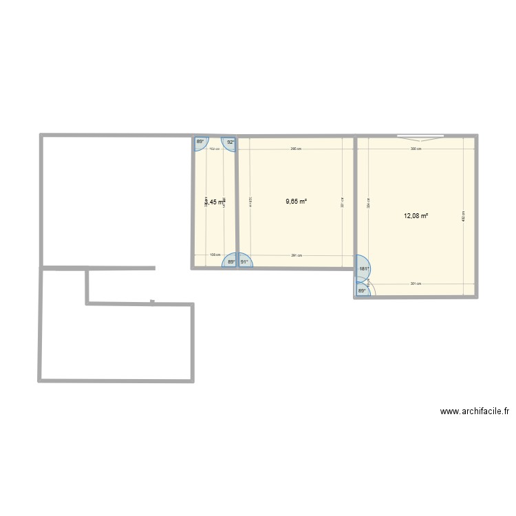 julie1. Plan de 3 pièces et 25 m2