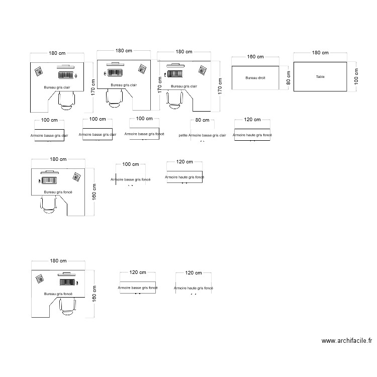 meubles. Plan de 0 pièce et 0 m2