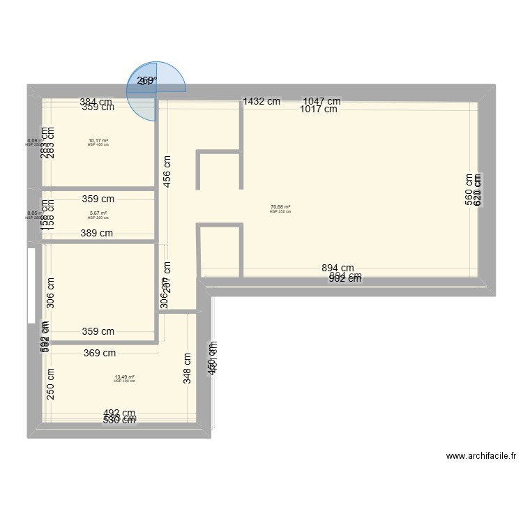 st germain. Plan de 6 pièces et 100 m2