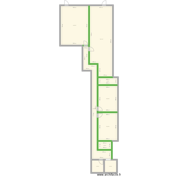 Plan 40 Av de Reims. Plan de 9 pièces et 180 m2