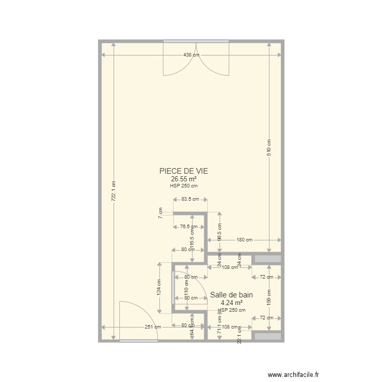 FONCIA ROLLINAT B118. Plan de 4 pièces et 31 m2