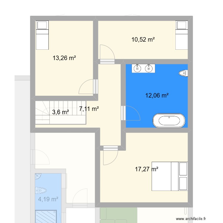 MI 156m² PDV en long. Plan de 10 pièces et 222 m2