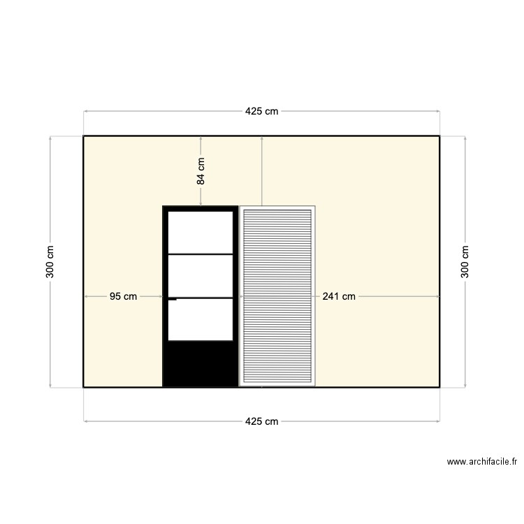 facade cote chemin porte jardin. Plan de 0 pièce et 0 m2