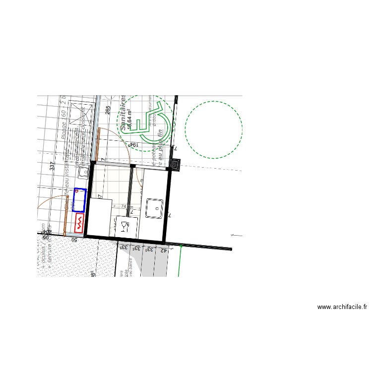 PLONGE NANCY. Plan de 1 pièce et 4 m2