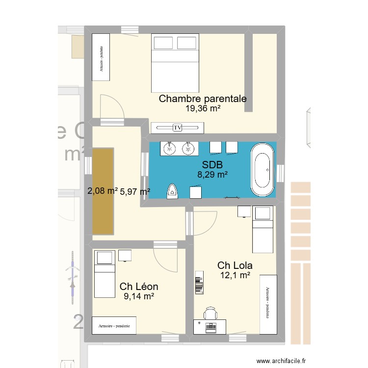 MI 148m² avec terrain à jour. Plan de 12 pièces et 201 m2