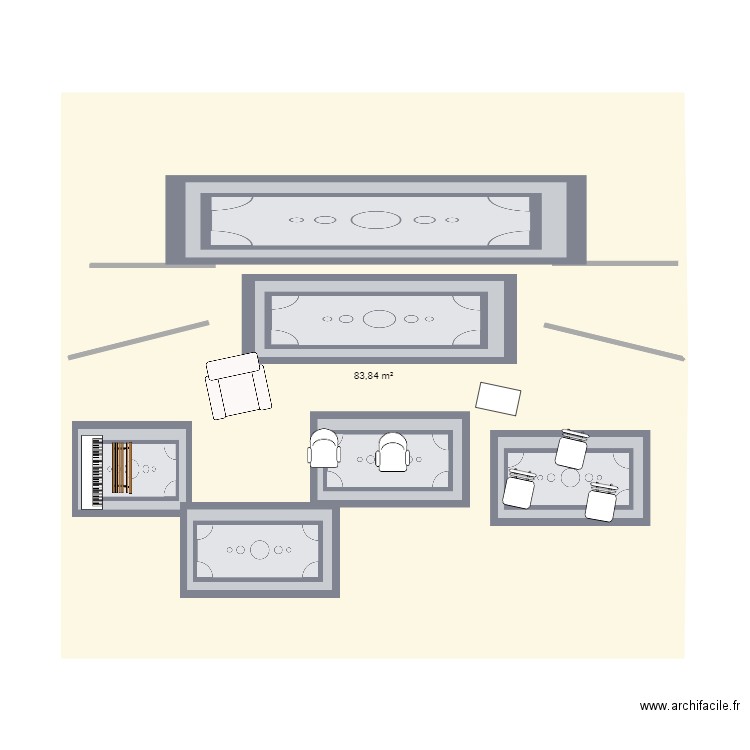 osage. Plan de 1 pièce et 84 m2