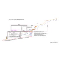 COUPE SUD-OUEST_ NORD-EST   drainage Est en tranche?e  et  cuvelage inte?rieur REZ DE JARDIN