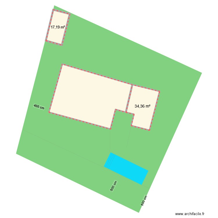 faisans 2. Plan de 3 pièces et 172 m2