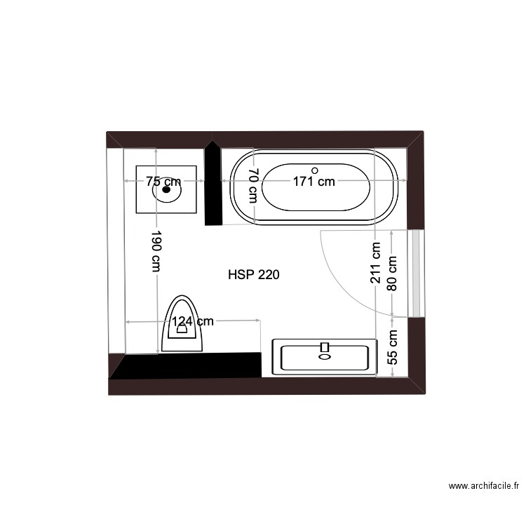 SALLE DE BAINS. Plan de 0 pièce et 0 m2