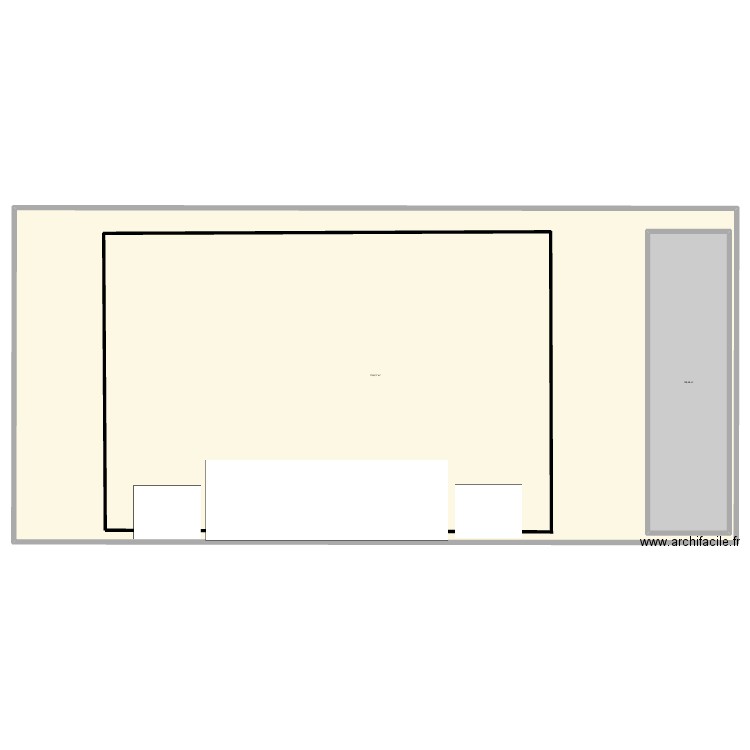 chambre. Plan de 2 pièces et 1438 m2