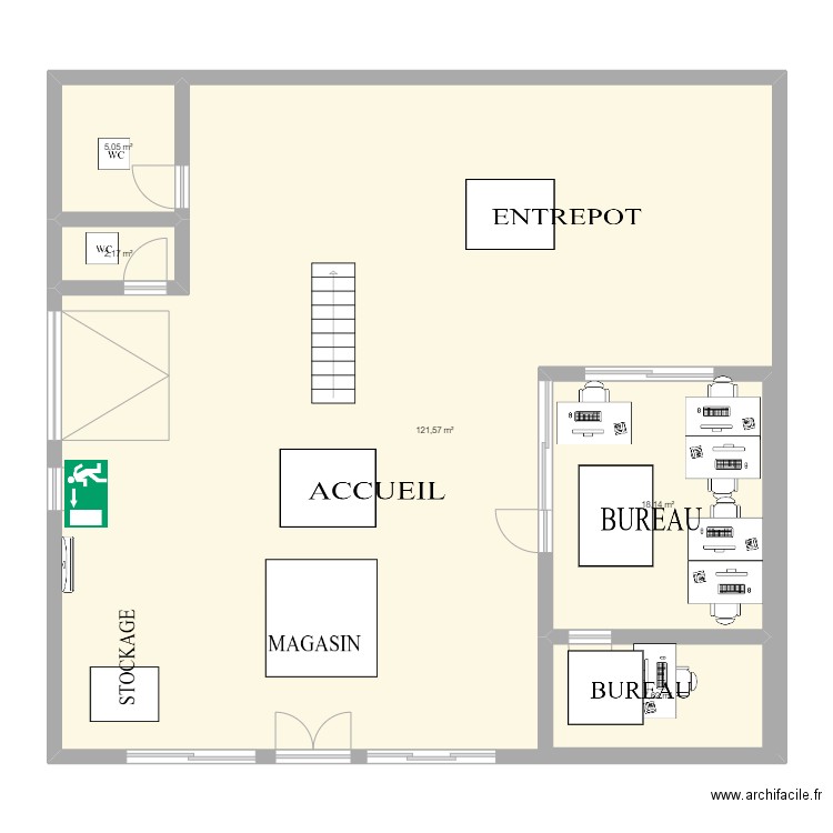 rayan damiano. Plan de 5 pièces et 187 m2