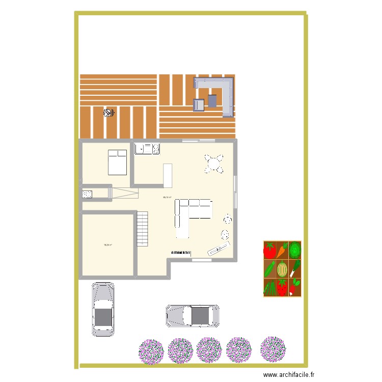 pleurtuit. Plan de 2 pièces et 103 m2