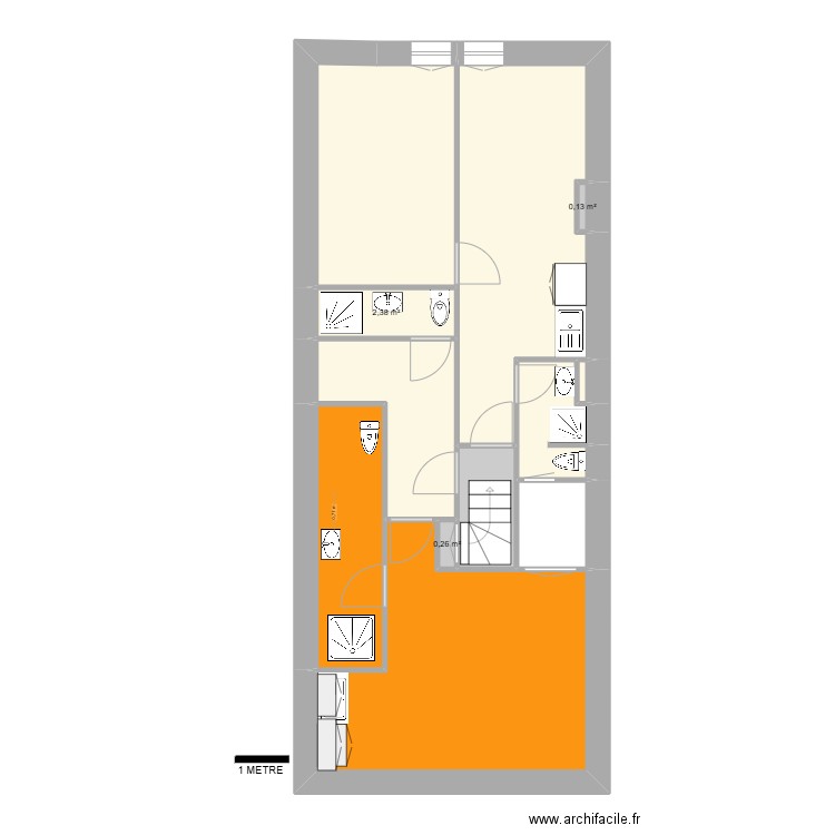 LLucia 10 R+3. Plan de 12 pièces et 66 m2