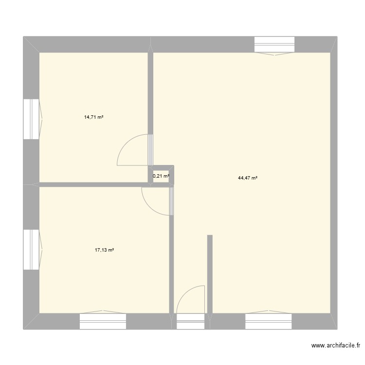 maison. Plan de 4 pièces et 77 m2