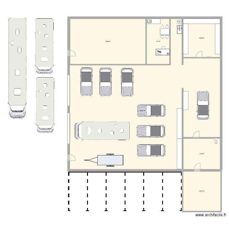 atelier breuil. Plan de 6 pièces et 399 m2