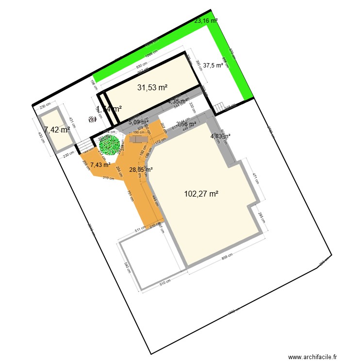 #207 SCHMITT ERIC BARTENHEIM. Plan de 4 pièces et 143 m2