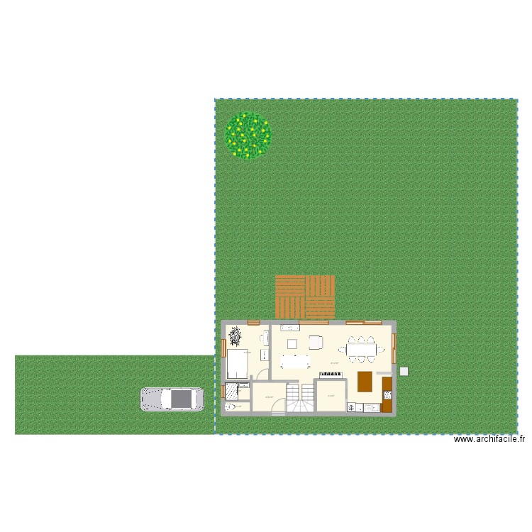 maison trecobois. Plan de 6 pièces et 65 m2