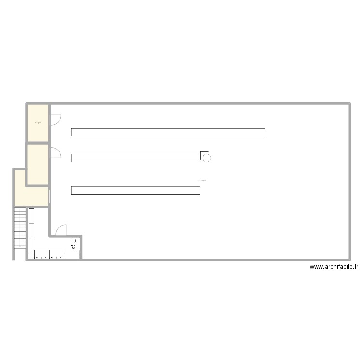 Chez Nina. Plan de 2 pièces et 264 m2