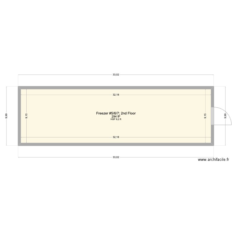 DES Freezer #5 6 7. Plan de 1 pièce et 27 m2