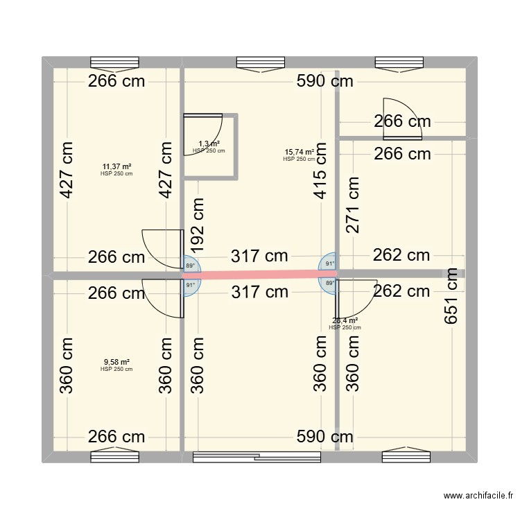 2024-09-09-maison DB sous-sol. Plan de 5 pièces et 66 m2