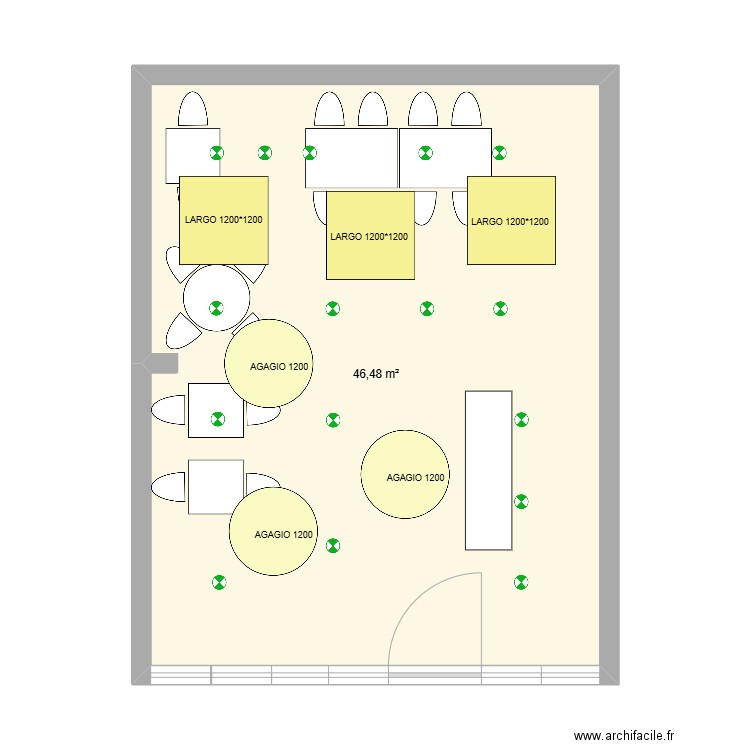 LA PLACE 1. Plan de 1 pièce et 46 m2