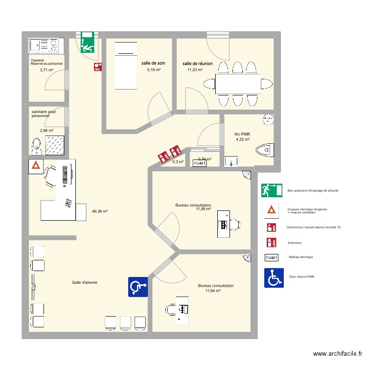 plan sécurité epsilon 3 bat B. Plan de 10 pièces et 102 m2