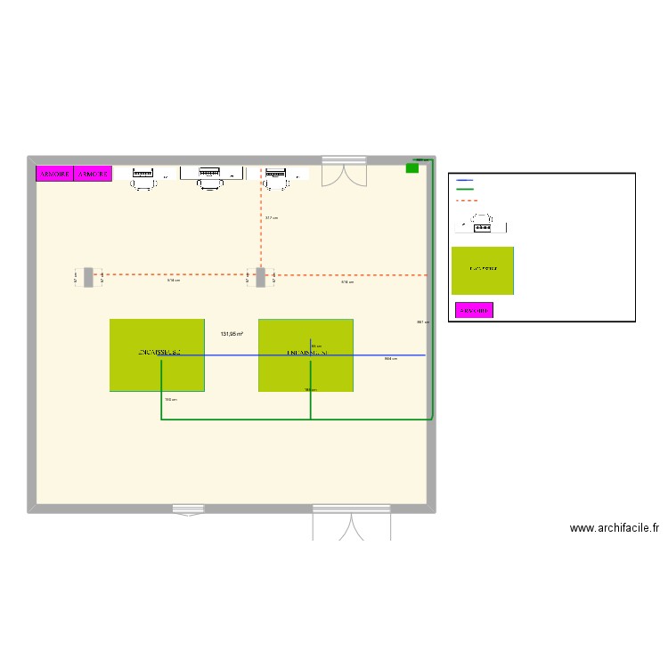 sae1.3. Plan de 1 pièce et 132 m2