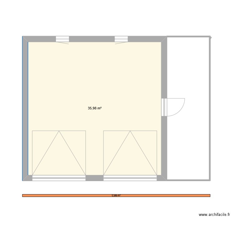 sico garage 8x6 sainte aulde. Plan de 1 pièce et 36 m2