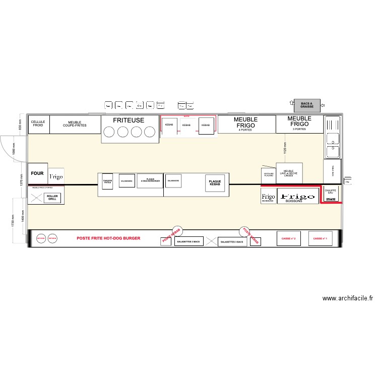 La boucherie 11. Plan de 1 pièce et 57 m2