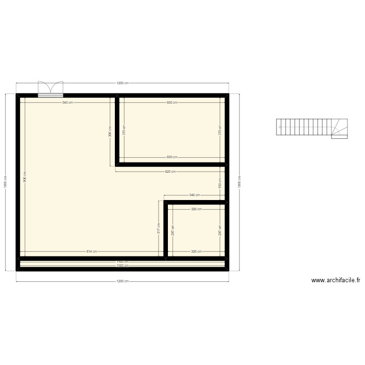 Plan de terrain 12mx10m Client 44 02 49 07 V2. Plan de 4 pièces et 106 m2