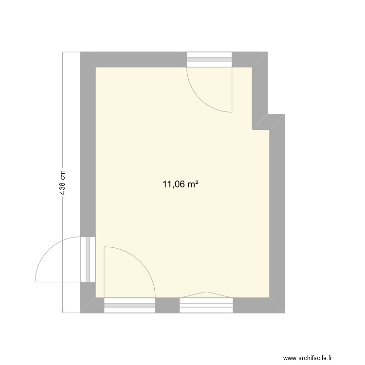 Cellier. Plan de 1 pièce et 11 m2