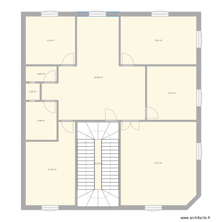 plan khalil 2024-2025. Plan de 10 pièces et 154 m2