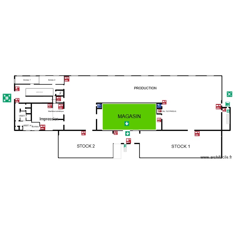 PYRESCOM. Plan de 14 pièces et 1189 m2